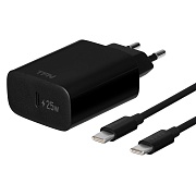 Сетевое зарядное устройство TFN WC36 + кабель Type-C (USB Type-C/ 3A/ 20W/ с кабелем/ черное) Чёрный