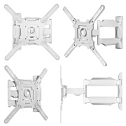 Кронштейн для ТВ ONKRON M4-W белый, для 32"-65", наклон 8°, поворот 180°, нагрузка до 35 кг, расстояние до стены 55-500 мм Белый