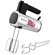 Миксер Brayer BR1306 (800 Вт/ ручной/ скоростей 5/ корпус нерж. сталь/ насадок 4 шт/ турборежим/ черный) 
