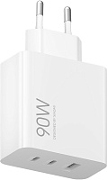 Сетевое зарядное устройство Xiaomi 90W GaN HyperCharge Power Adapter (3-Port) (BHR087MEU)  белый