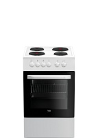 Плита электрическая Beko FFSS56000W (Белая / духовка - 60 л / 4 конфорки (2000/1000/1000/2000Вт)) Белый