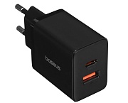 Сетевое зарядное устройство Baseus Cube (Type-C/3A/20W/быстрая зарядка) чёрное Чёрный