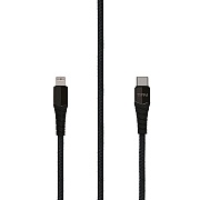 Кабель TFN KNIGHT Lightning - Type-C 1м,черный (CKNLIGC1MBK)  Чёрный