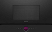 Микроволновая печь встраиваемая Bosch BER7321B (Serie8 / Чёрный / 21л / ширина - 59,4 см / 900Вт / Гриль 1300 Вт /Autopilot7 /правостороннее открытие) чёрный