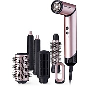 Мультистайлер Brayer BR3309 (1500 Вт/ 6 насадок / овальная щётка, расческа для выпрямления, круглая щётка, 2 цилиндрические насадки) розовый