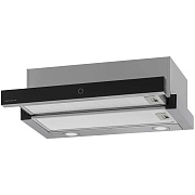 Вытяжка телескопическая KRONA KAMILLA T SENSOR 600 Inox (740 м³/ч / 65 Вт / LED освещение 2x1,5 Вт / ширина - 59,7 см / нерж. сталь + черный / металл) нержавеющая сталь