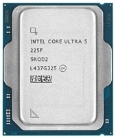 Процессор Intel Core Ultra 5 225F 10C(6P+4E)/10T, 20Mb L3,DDR5-6400, NO GPU, TDP-121W, LGA1851, OEM 