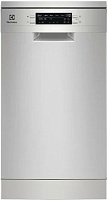 Машина посудомоечная отдельностоящая 45 см Electrolux ESA42110SX (9 комплектов / 2 полки / Расход воды - 9,9 л / Нерж. сталь) нержавеющая сталь
