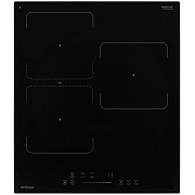 Поверхность индукционная KRONA ERDE 45 BL 3BFTS (Узкая, 45 см / Черный / 3 конфорки / 1,3 кВт / 1,9 кВт / 2,3 кВт / стеклокерамика / 6,2 кВт) чёрный