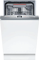 Машина посудомоечная встраиваемая 45 см Bosch SPV4HMX49E (Serie4 / 10 комплектов / 3 полки / расход воды - 9,5 л / InfoLight / Home Connect / А++) Белый