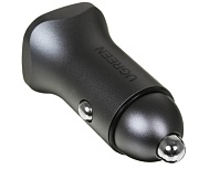 Автомобильное зарядное устройство UGREEN CD130 (USB-C PD+USB-A QC/24W) серый космос Чёрный
