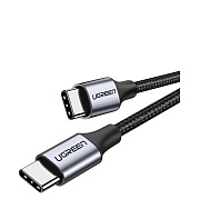 Кабель Ugreen US261 Type-C - Type-C, 1м, Серый/Черный (50150) Титановый
