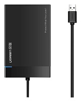 Внешний бокс для HDD 2.5" Ugreen US221 (30847) 2.5 Inch Hard Drive Box с кабелем USB 3.0. Длина кабеля: 30 см. Цвет: черный Чёрный