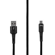 Кабель TFN ENVY micro-USB - USB, плетеный, 1.2 метра, черный (TFN-C-ENV-MIC1MBK) Чёрный