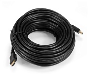 Кабель HDMI - HDMI ExeGate (EX-CC-HDMI-30.0) 19M/19M, v1.4b, 30м, позолоченные контакты Чёрный