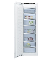 Морозильная камера встраиваемая Bosch GIN81ACE0 (Serie6 / Объем - 212 л / Высота - 177,2 см / Жесткое крепление фасадов / VarioZone / NoFrost) Белый