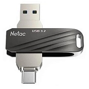 Память USB3.2+TypeC Dual Flash Drive 128Gb Netac US11 /NT03US11C-128G-32BK/ чёрный