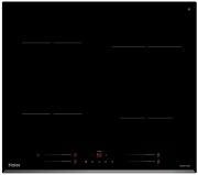 Поверхность индукционная Haier HHY-Y64SVB (Черный  / 4 конфорки / (1,5/1,5/2,0/2,0) кВт / стеклокерамика / Boost / Stop + Go / 7,4 кВт) чёрный