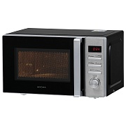 Микроволновая печь KRONA QUANTUM 44 BL/IX (20 л, 800 Вт, переключатели кнопки + поворотный механизм, нерж. сталь/черный) нержавеющая сталь