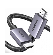 Кабель HDMI - HDMI Ugreen HD153 (4K HDMI M-M, ver 2.0), вилка-вилка, HDMI 2.0, длина - 3 метра серый