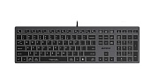 Клавиатура A4Tech Fstyler FX60, USB, slim, ножничная, серый белый
