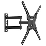 Кронштейн для ТВ ONKRON STE344-B чёрный, для 26"-55", наклон 15°, поворот 180°, нагрузка до 40 кг, расстояние до стены 40-365 мм Чёрный
