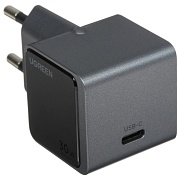 Сетевое зарядное устройство Ugreen X503, (Type-C/3A/30W/PD/QC), Серое (35041) белый