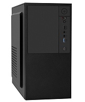 Корпус Minitower ExeGate BAA-308UC-UNS500 (mATX, БП UNS500 с вент. 12см, 1*USB+1*USB3.0+1*TypeC, HD Audio, черный) 