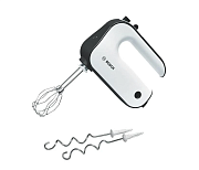 Миксер Bosch MFQ4020 (450 Вт/ ручной/ скоростей 5/ турборежим/ корпус пластик/ насадок 4/ белый/чёрный) 