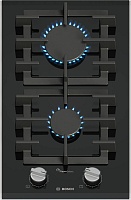 Поверхность газовая Bosch PRB3A6I40 (Serie8 / Domino / черный / 2 конфорки (1,7/3,0 кВт) / стеклокерамика / чугун / FlameSelect) чёрный