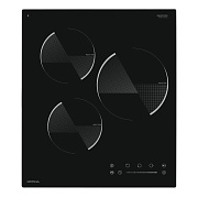 Поверхность индукционная KRONA OMBRA 45 BL (Узкая, 45 см / Чёрный / 3 конфорки / 1,5 кВт / 2,6 кВт / 1,5 кВт / стеклокерамика / STOP&GO / 4,9 кВт) чёрный