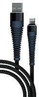 Кабель Borasco Fishbone Lightning - USB, 3A, 1 метр, чёрный (38507) Черный