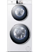 Стирально-сушильная машина Haier HWD120-B1558U (WashTower / 60см / 8/4кг / 1500об / пар / Direct Motion / Smart Dual Spray / Drum Light) белый