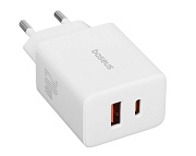 Сетевое зарядное устройство Baseus Cube (Type-A/Type-C/3A/20W/быстрая зарядка) белый Белый