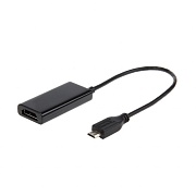 Переходник Micro USB - HDMI GEMBIRD (A-MHL-003), вилка - розетка, MHL, 11-pin, видео - 1080p, звук - 8 канальный, длина - 0.15 метра 