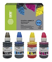 Чернила Cactus CS-GT51-52M/C/Y многоцветный набор 4x100мл для DeskJet GT 5810/5820/5812/5822 Чёрный