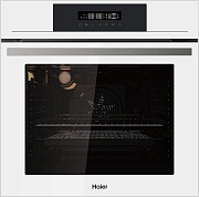 Духовой шкаф Haier HOX-FP3AWB (76 л / Белое стекло / Гриль / Телескоп.напр.(x1) / Эмаль легкой очистки / Air Fry / A) Белый