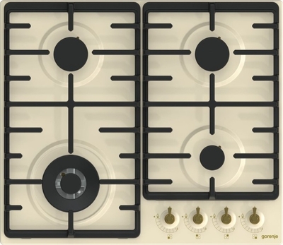 Поверхность газовая Gorenje GW642CLI (Classico / беж / эмаль / чугун / WOK)