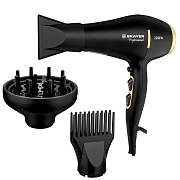 Фен Brayer BR3010 (полноразмерный / 2200 Вт / 3 режима / холодный воздух / шнур - 1.85 м / AC мотор / диффузор) 