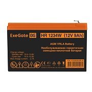 Батарея 12V/ 9,0Ah ExeGate HR1234W, клеммы F2 срок службы 10-12лет EX285953RUS 