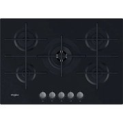 Поверхность газовая Whirlpool AKWL 728/NB (Чёрная / Стеклокерамика / 5 конфорки / Чугунные решетки / Электроподжиг / Газ контроль) чёрный