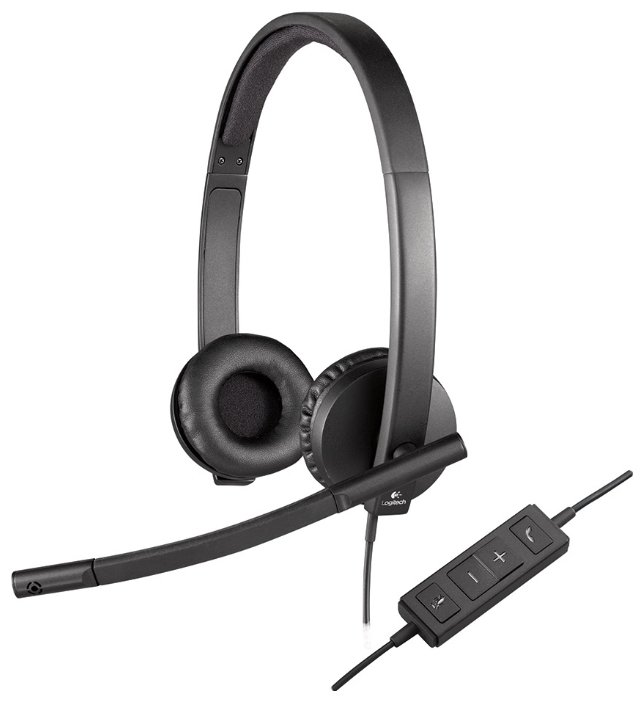 Наушники с микрофоном Logitech H570e Stereo USB (981-000575)