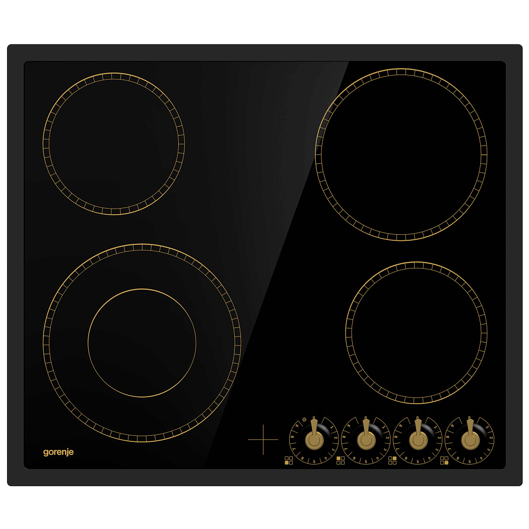 Поверхность электрическая Gorenje EC642CLB (Classico / черный / стеклокерамика / PowerBoost)