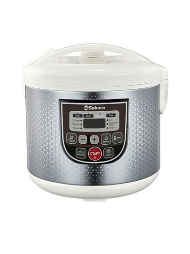 Мультиварка Sakura SA-7753W (5л / 800 Вт / 10 программ)