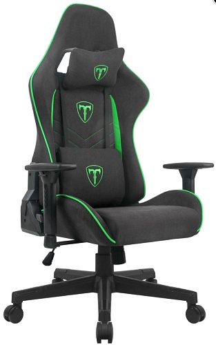 Игровое кресло Tline Astero, класс4, чёрный/зелёный