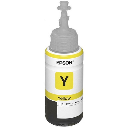 C13T66444A Контейнер Epson C13T66444A L100 Yellow  (ёмкость с чернилами 70мл)