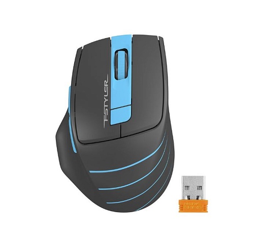 Беспроводная мышь A4Tech Fstyler FG30, оптическая (2000dpi), серый/синий