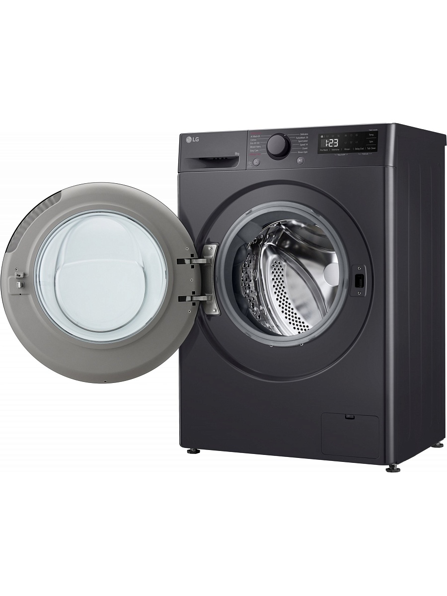 Стиральная машина LG F2WR508S2M (47.5см / 8кг / 1200об / пар / добавление белья / AI DD ™ / Smart Diagnosis / Inverter Direct Drive / A+++ / Чёрная)