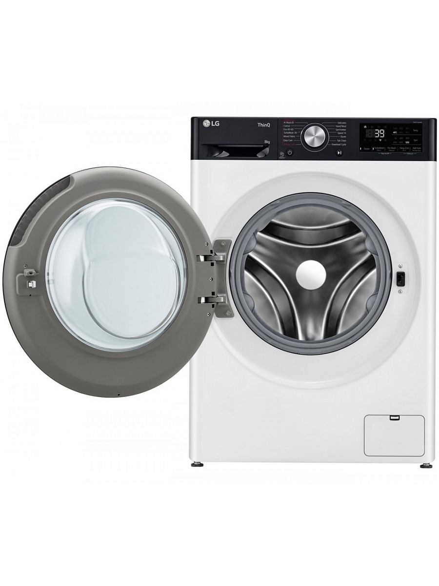 Стиральная машина LG F2WR708S2H (47.5см / 8кг / 1200об / пар / добавление белья / AI DD ™ / TurboWash™ 360˚ / Wi-Fi / Inverter Direct Drive / A+++)