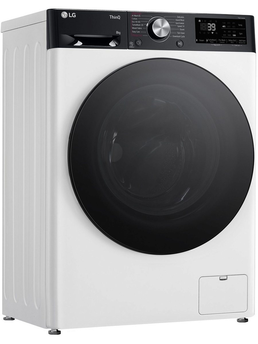 Стиральная машина LG F2WR708S2H (47.5см / 8кг / 1200об / пар / добавление белья / AI DD ™ / TurboWash™ 360˚ / Wi-Fi / Inverter Direct Drive / A+++)